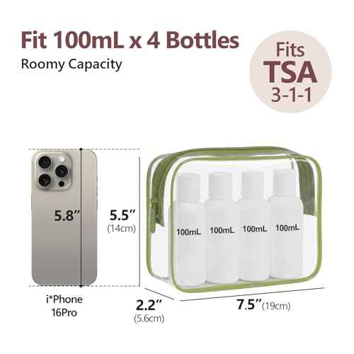 TSA Approved Toiletry Bag (3 Count)