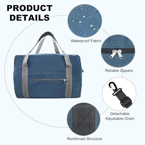 15 Inch Small Carry On Bags for Airplanes Spirit Airlines Personal Item Bag Underseat Foldable Travel Duffle Gym Bags for Women Men