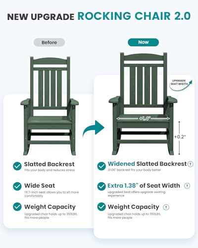 Outdoor Rocking Chair Set of 4 (4 Count)