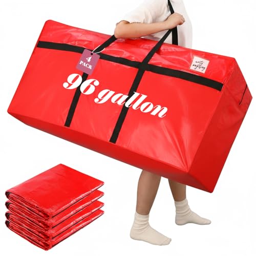 4 Pcs 96 Gallon Extra Large Moving Bags Heavy Duty Storage Bag (4 Count)