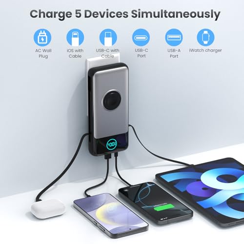 Portable Charger for iPhone with Built