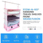 Stow-N-Go Hanging Travel Shelves, Packing Organizer for Luggage. Carry on Closet for Suitcase. Expandable Packing Cube. Travel Essentials. (Pink - XL, XL = (L) 17.7" x (W) 11.8")