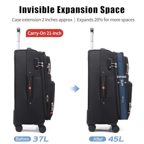 Softside Expandable Luggage with 4 Spinner Wheels