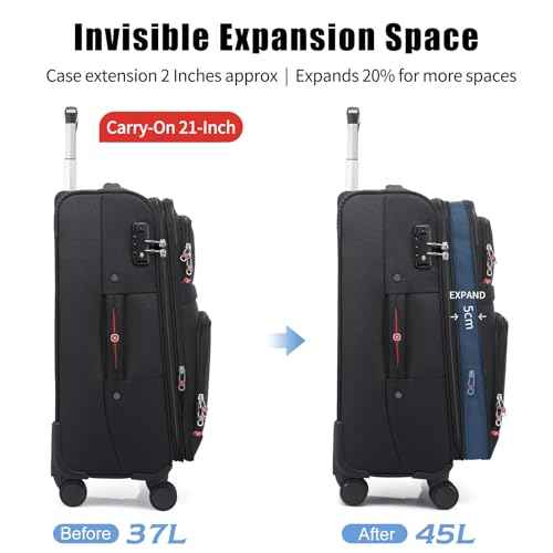 Softside Expandable Luggage with 4 Spinner Wheels (2 Count)