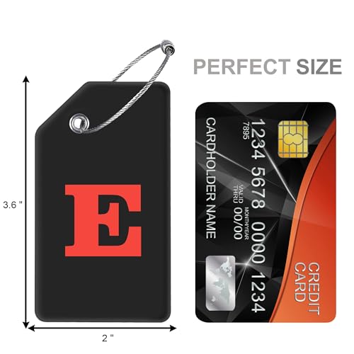 8 Pack Initial Luggage Tags for Suitcases Airplane Travel Essentials (8 Count)