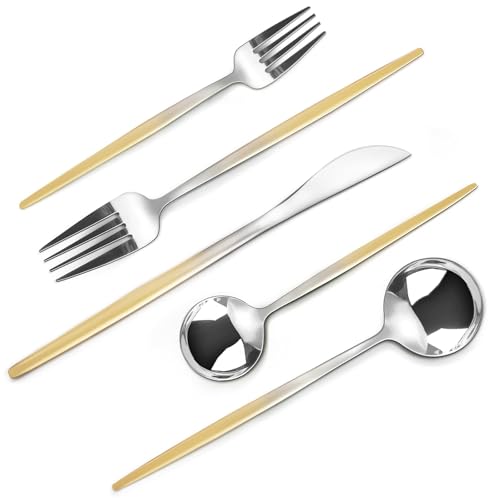 Gradient Gold Silverware Set