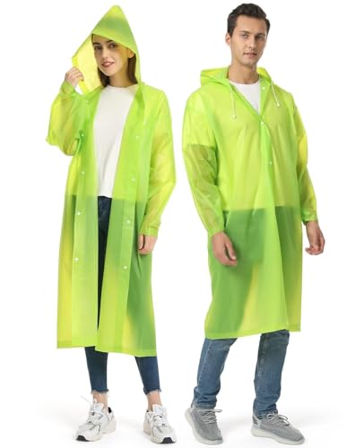 2 Pack Portable EVA Raincoats for Adults (2 Count)