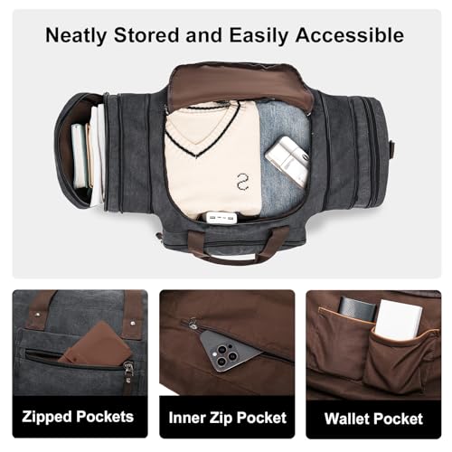 Large Canvas Duffle Bag for Travel