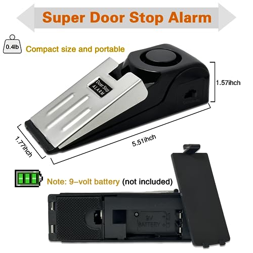 2 Pack Portable Door Stop Alarm (2 Count)