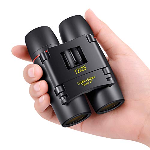 12X25 Small Pocket Binoculars Compact for Adults