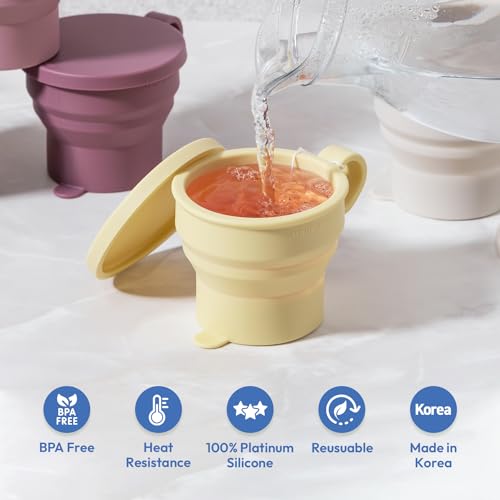 6 oz 2 pack Mini Silicone Collapsible Travel Cup (2 Count)