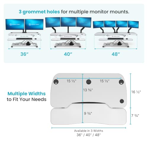 PowerPro 48 Inch Electric Standing Desk Converter
