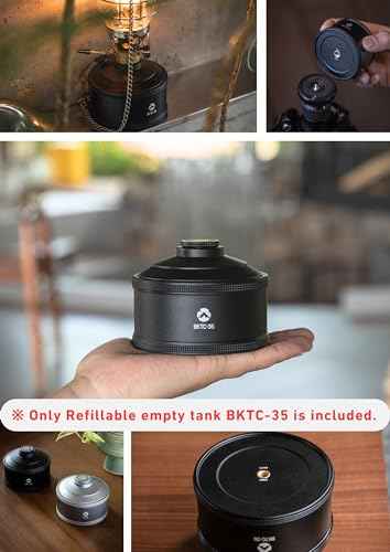 CAMPINGMOON Replacement Empty Refillable Gas Fuel Cylinder Standard for Backpacking Camping Stove EN417 Lindal Valve 110g TC