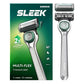 SLEEK 6 Blade Razor for Men with Multi (3 Count)