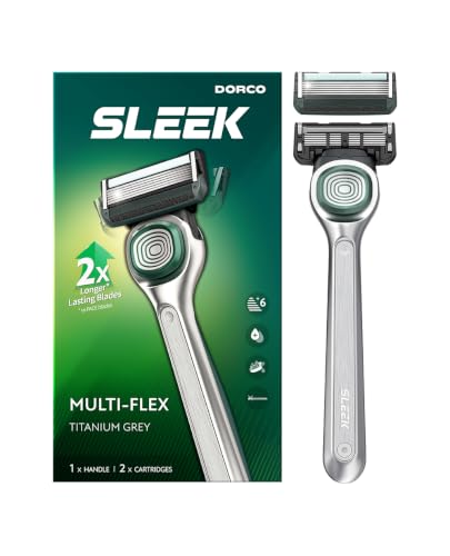 SLEEK 6 Blade Razor for Men with Multi (3 Count)