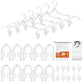White Travel Hangers with Clips (10 Count)