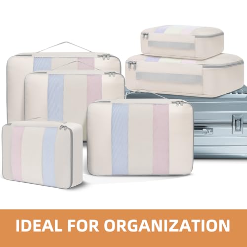 6 Set Packing Cubes Various Sizes Packing Organizer for Travel Accessories Luggage Carry On Suitcase