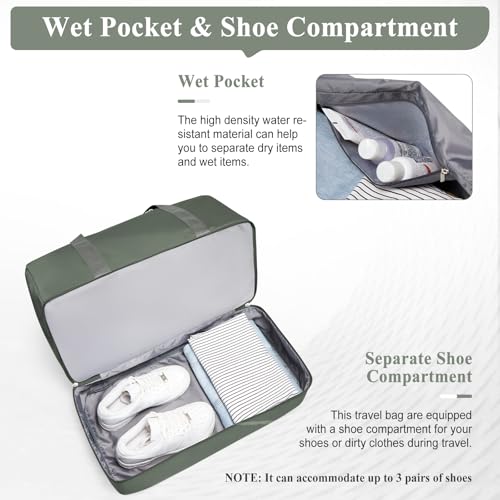 Travel Duffle Bag with Shoes Compartment