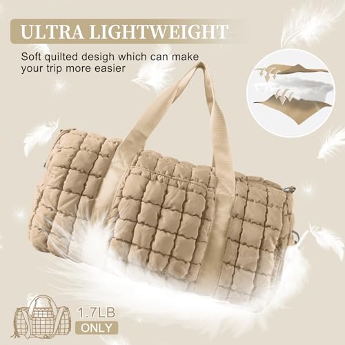 Quilted Travel Duffle Bag Gym Bag for Women