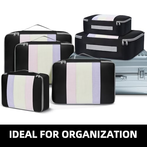 6 Set Packing Cubes Various Sizes Packing Organizer for Travel Accessories Luggage Carry On Suitcase
