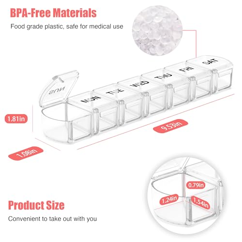 Extra Large Pill Organizer 2 Pack (14 Count)