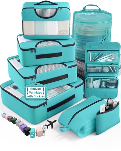 8 Set Packing Cubes for Travel Essentials (99 Count)