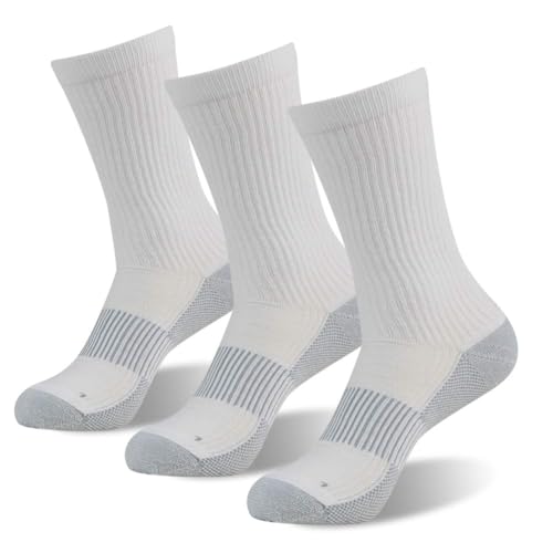 3 Pairs Cushioned Copper Crew Socks (3 Count)