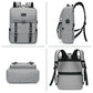Vintage Backpack Travel Laptop Backpack with usb Charging Port for Women & Men College Backpack Fits 15.6 Inch Laptop Grey Brown