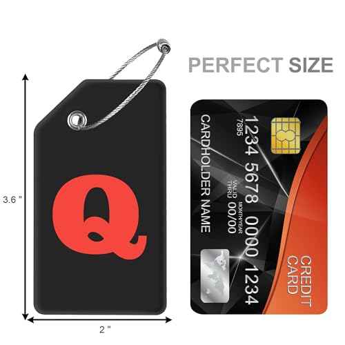 8 Pack Initial Luggage Tags for Suitcases Airplane Travel Essentials (8 Count)