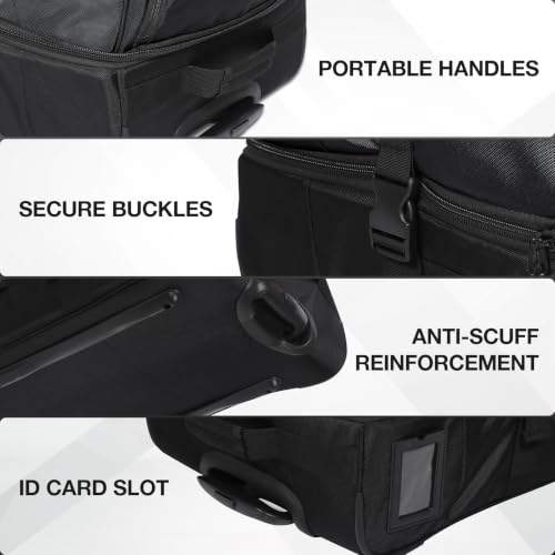 33" Large Rolling Duffle Bag with Wheels and Handle for Travel