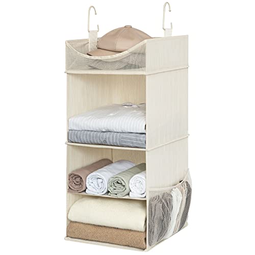 3 Shelf Hanging Closet Organizer with Half Compartment
