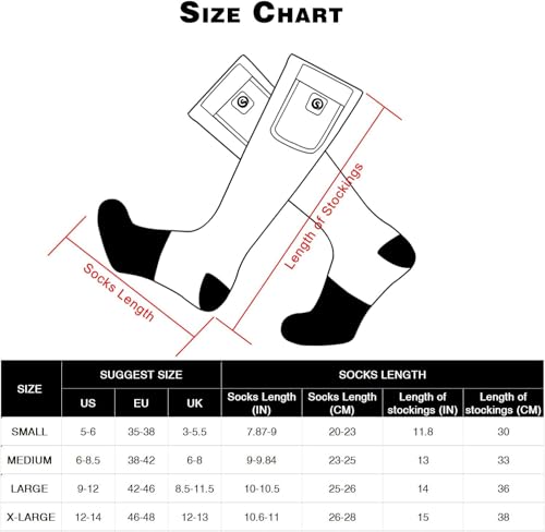 Upgraded Rechargeable Electric Heated Socks
