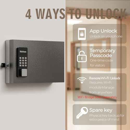 24 Key Lock Box Smart Key Organier Cabinet with Keypad & App for Office