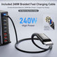600W Fast Charging 8 Port USB C Charger Block with Nylon Fast Charging Cable