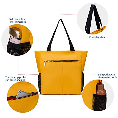 Large Capacity Foldable Tote Bag With Zipper