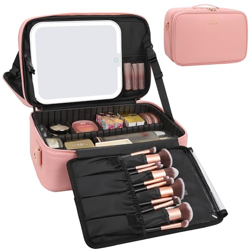 Professional Makeup Case with LED Mirror