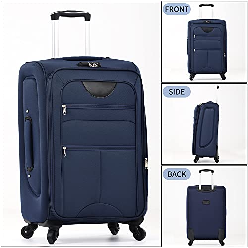 Softside Luggage Set Lightweight 3 Piece Suitcase with Duffel Bag (3 Count)
