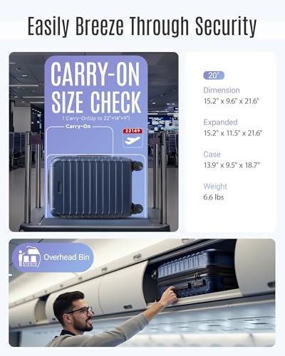 Carry On Luggage 22x14x9 Airline Approved