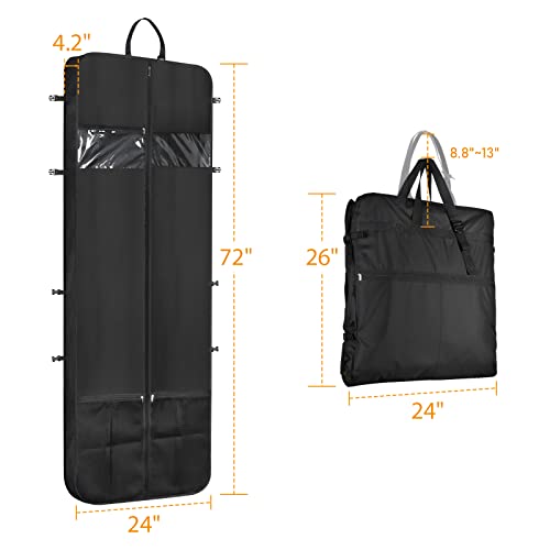 Wedding Dress Garment Bag Dress Bags for Gowns Long 72 in
