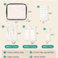 Clear Toiletry Bag with Refillable Travel Bottles Set