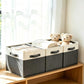 Large Fabric Storage Bins with 3 Handles (3 Count)