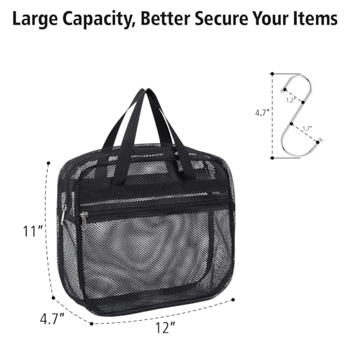 Mesh Shower Caddy Portable with Zipper