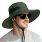 Sun Hats for Men Women Wide Brim UPF 50+ UV Hat Green