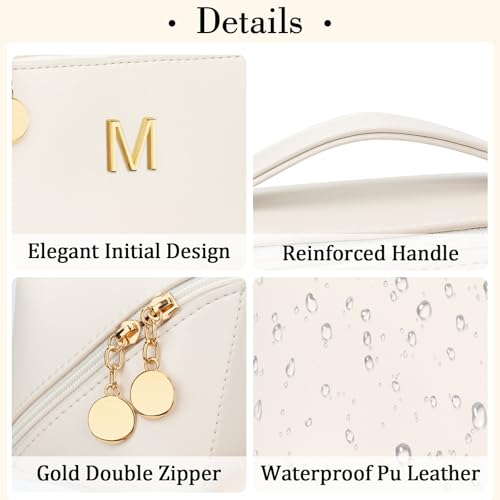 Initial Makeup Bag Personalized Gift for Women Teen Girls