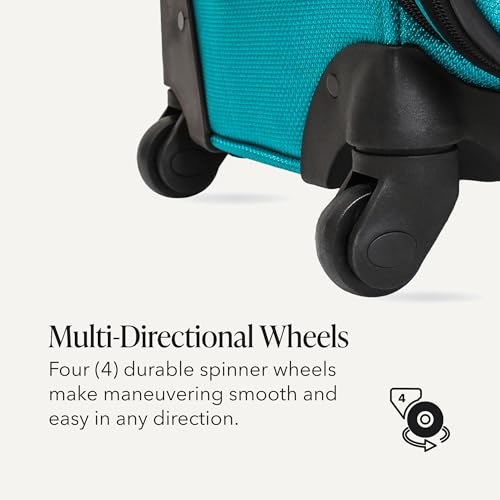 Sion Softside Expandable Spinner Luggage Durable Lightweight Travel Suitcase
