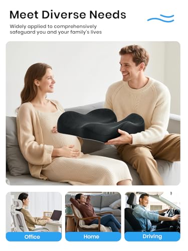 Large Memory Foam Office Chair Cushion Seat Pad (500 count)