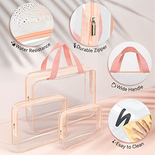 10 PCS Clear Travel Bags for Toiletries (10 Count)