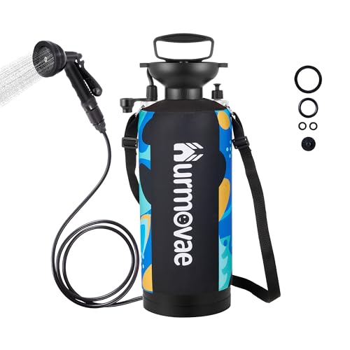 8L/2.1-Gal Portable Shower for Beach & Camping, 10 Spray Patterns