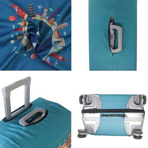 Thicker Travel Luggage Covers with Luggage Tag For Suitcase Tsa Approved