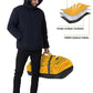Large Duffel Backpack Gym Bag with Shoe Compartment Yellow 80L